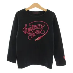 ヒステリックグラマー ミニ HYSTERIC GLAMOUR MINI トレーナー カットソー 長袖 120cm 黒 ブラック ピンク ロゴプリント /YM