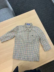 【EL6】バーバリー ブルーレーベル ノバチェック 七分丈 シャツ　サイズ38　MK11626