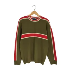 ステューシー Stussy 80S~90S クラウンタグ ライン切替 アクリルウール ニット メンズ import：M 