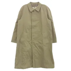 Aquascutum アクアスキュータム 英国製 旧タグ 裏地チェック ステンカラーコート ブラウン系【中古】