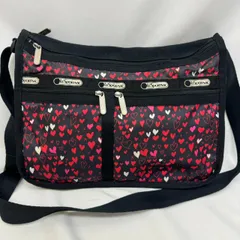 K【LeSportsac】レスポートサック ショルダーバッグ ハート柄 ブラック