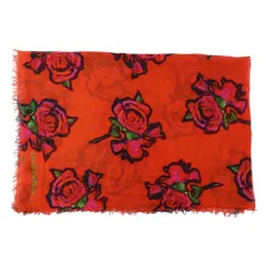 LOUIS VUITTON ルイ・ヴィトン M72379 カシミヤ シルク  エトールローズ 大判ストール レッド系【中古】