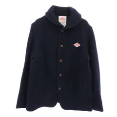 Danton ダントン 丸襟ウール モッサ ジャケット コート ネイビー系 38【中古】