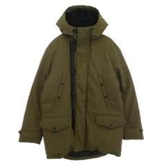 COACH コーチ F86513 Down Parka Hooded Jacket フーデッド ダウンコート フード裏地ボア カーキ系 S【中古】