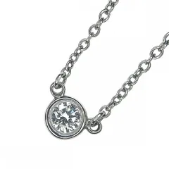 【売り尽くし】 ティファニー ネックレス レディース バイザヤード シングルダイヤモンドペンダント ジュエリー アクセサリー TIFFANY&Co. Pt950プラチナ    ダイヤモンド0.08ct 約2.3g【中古品】