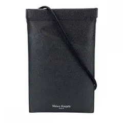 【売り尽くし】 ショルダーバッグ レディース Maison Margiela メゾンマルジェラ スマートフォンポーチ 斜め掛け フォンケース S55UI0207 ブラック 黒 シルバー金具 美品【中古品】