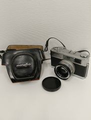 動作確認済】ミノルタ HI-MATIC 初代フィルムカメラ ケース付 稀少