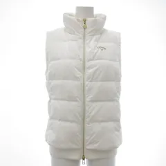キャロウェイ CALLAWAY ダウンベスト ロゴ刺繍 ハイネック ファスナートップチャーム S 白 ホワイト /YJ