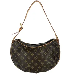 【売り尽くし】 ルイヴィトン ハンドバッグ レディース モノグラム クロワッサンMM セミショルダーバッグ 肩掛け CroissantMM LOUIS VUITTON M51512 ブラウン 茶 ゴールド金具【中古品】