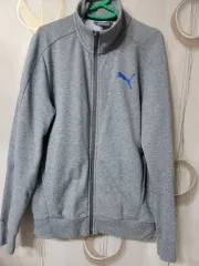 プーマ グレー ジップアップ トレーナー ジャケット M95