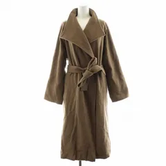 ナノユニバース nano universe ウールビーバーロングモックネックコート アウター M 茶 ブラウン 6693211303 /AN23