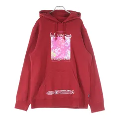 HUF (ハフ) LOVELY SORT PO HOODIE ラブリーフーディ プルオーバースウェットパーカー レッド