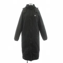 フィラ FILA ベンチコート ロング フード M 黒 ブラック /KU