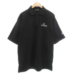 ルコックスポルティフ le coq sportif ポロシャツ フリース M 黒 ブラック 襟付き ハーフジップ 半袖 /YJ ■ECT