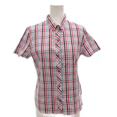 ラコステ LACOSTE BDシャツ 42 マルチカラー チェック柄 半袖 ボタンダウンカラー /FF ■ECT