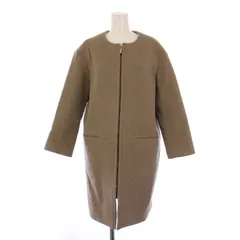 ノーブル NOBLE W/Ny ZIPコート ノーカラーコート ミドル丈 ジップアップ ウール 34 グレー 17020240707040 /BM