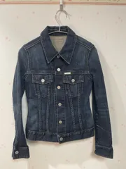 Levi’s LADY STYLE デニムジャケット 日本製 S レディース 綿98% ストレッチ 内側黄ばみあり