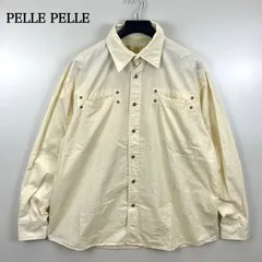 PELLE PELLE 00s B-BOY archive back stitch L/S shirts 2XL ペレペレ 刺繍 長袖シャツ オールド B系 ヒップホップ ブリンブリンのサムネイル