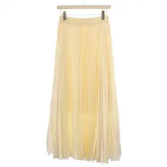 ノーブル NOBLE 24AW ブライトサテンアコーディオンプリーツスカート ロング F 白 24060240107040 /BM