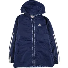 古着 90年代 アディダス adidas チェック柄 バックロゴ ナイロンパーカー メンズM相当 ヴィンテージ/eaa459161