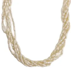 淡水パール 6連 ネックレス 真珠 ホワイト