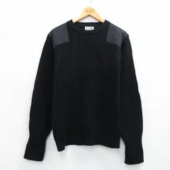 S/古着 エルエルビーン 長袖 コマンド セーター メンズ 00年代 00s 肩ひじ当て ラムウール クルーネック 黒【spe】 25dec04