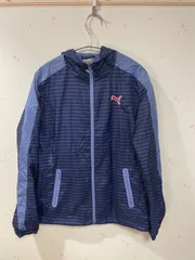 PUMA レディース ウィンドブレーカー フード付き ネイビー S JASPO 薄手