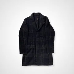 Edition エディション / 縮絨 チェック柄コート 参考定価：60,000程度 SIZE:1