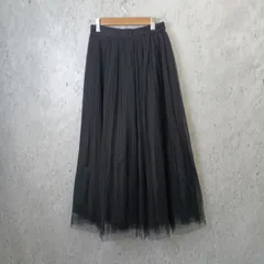 C.O.L.Z.A コルザ チュールプリーツロングスカート ウエストゴム レディスM ブラック □〇
