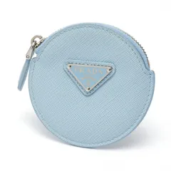 プラダ / PRADA　サフィアーノ トライアングル コインケース　1MM006　レザー　ライトブルー 【中古】 商品番号 S-159914
