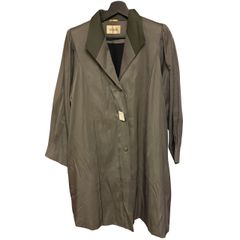 GRADE Stand Collar Coat, Spring Coat, A-line, Retro Vintage, Gray, Women's Clothing 【ZK62】