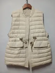 アイボリー ダウン ベスト L