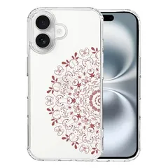 iPhone16 ケース クリア 曼荼羅 模様 2 スマホケース 側面ソフト 背面ハード ハイブリッド 