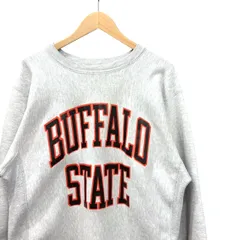 90s ビンテージ チャンピオン リバースウィーブ ラバープリント スウェット L グレー USA製 90年代 vintage アメリカ製 刺繍トリコタグ カレッジプリント