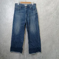 earth music&ecology アース ミュージックアンドエコロジー レディース デニム パンツ Lサイズ ストレート インディゴ 青 □〇