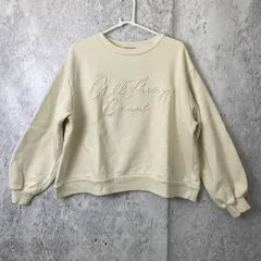 Samansa Mos2 サマンサモスモス レディース 刺繍 スウェット カットソー 裏起毛 ホワイト 秋物 冬物 Fサイズ ◇〇