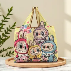 新品　LABUBU ショッピングバッグ　大容量　エコバッグ 軽量　コンパクト