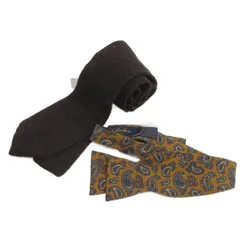 ブルックスブラザーズ BROOKS BROTHERS タグ付き ニットネクタイ 蝶ネクタイ 2点セット