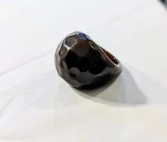 ブラウン　プラスチック　リング　vintage USA  us6のサムネイル