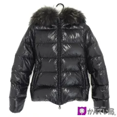 デュベティカ D.030.07/1035.R-MFG アダラ ダウンジャケット 表記サイズ38 ジップアップ ブラック フィンラクーン レディース ファー/冊子付 DUVETICA ADHARA（福久店 C26-55）