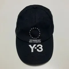 Y-3 YOHJI YAMAMOTO ヨウジヤマモト 刺繍 ベースボールキャップ 帽子 Black