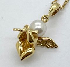 ミキモト MIKIMOTO K18パール 真珠ペンダントトップ ネックレストップ