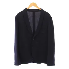 ユナイテッドアローズ UNITED ARROWS テーラードジャケット ブレザー アウター ニット シングル ウール 50 紺 ネイビー /BB