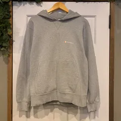 90s USA製　Champion 前V スウェット　アメリカ製　Mサイズ　グレー　刺繍ロゴ