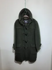 (L) バーバリー ダッフルコート カーキ ウールコート ダッフルコート イギリス版