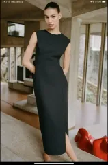 ザラ クレープ ミディ ONE PIECE (XS タグ付き 新 商品)