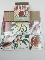 【K-1843】Maxwell & Williams作「The Gardens Table」コースター6枚セット ロイヤル・ボタニック・ガーデンズ 畳コースター2枚付き