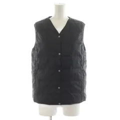 タイオン TAION ベーシック Vネックボタン インナーダウンベスト ナイロン M 黒 ブラック TAION-001 /AN21