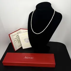 極美品 保証書 AMBROSE アンブローズ ネックレス 珠屋パール K18WG ホワイトゴールド ホワイトバロック 白金工房