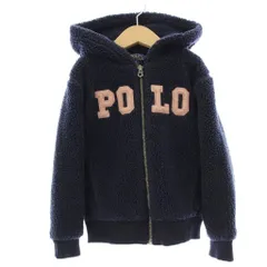 ポロ ラルフローレン POLO RALPH LAUREN キッズ 女の子 ボア パーカー ジャケット フリース 120cm ネイビー 紺 /☆G